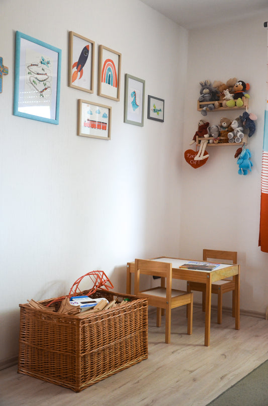 Cervus wiklinowy kosz kominkowy na drewno z uchwytami TheWickerStories