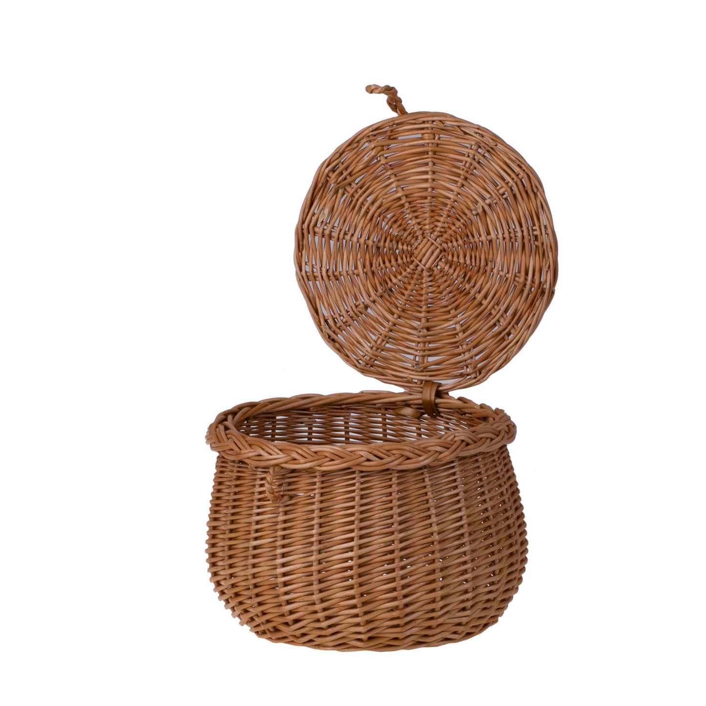 Zethina wiklinowy koszyczek z pokrywą i zamknięciem TheWickerStories