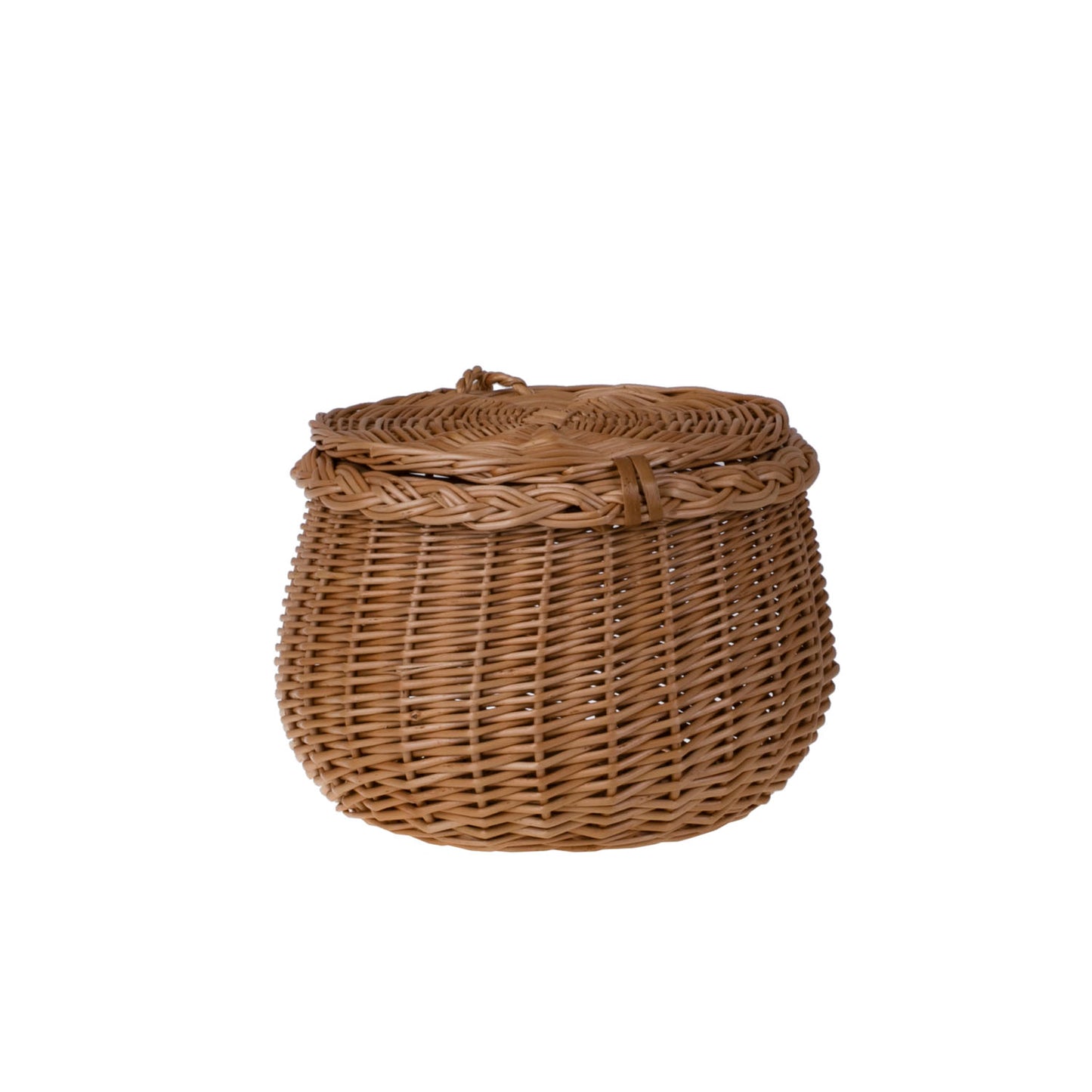 Zethina wiklinowy koszyczek z pokrywą i zamknięciem TheWickerStories