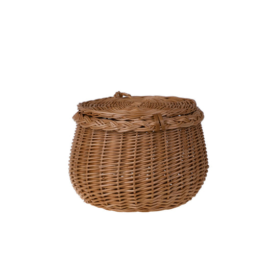 Zethina wiklinowy koszyczek z pokrywą i zamknięciem TheWickerStories