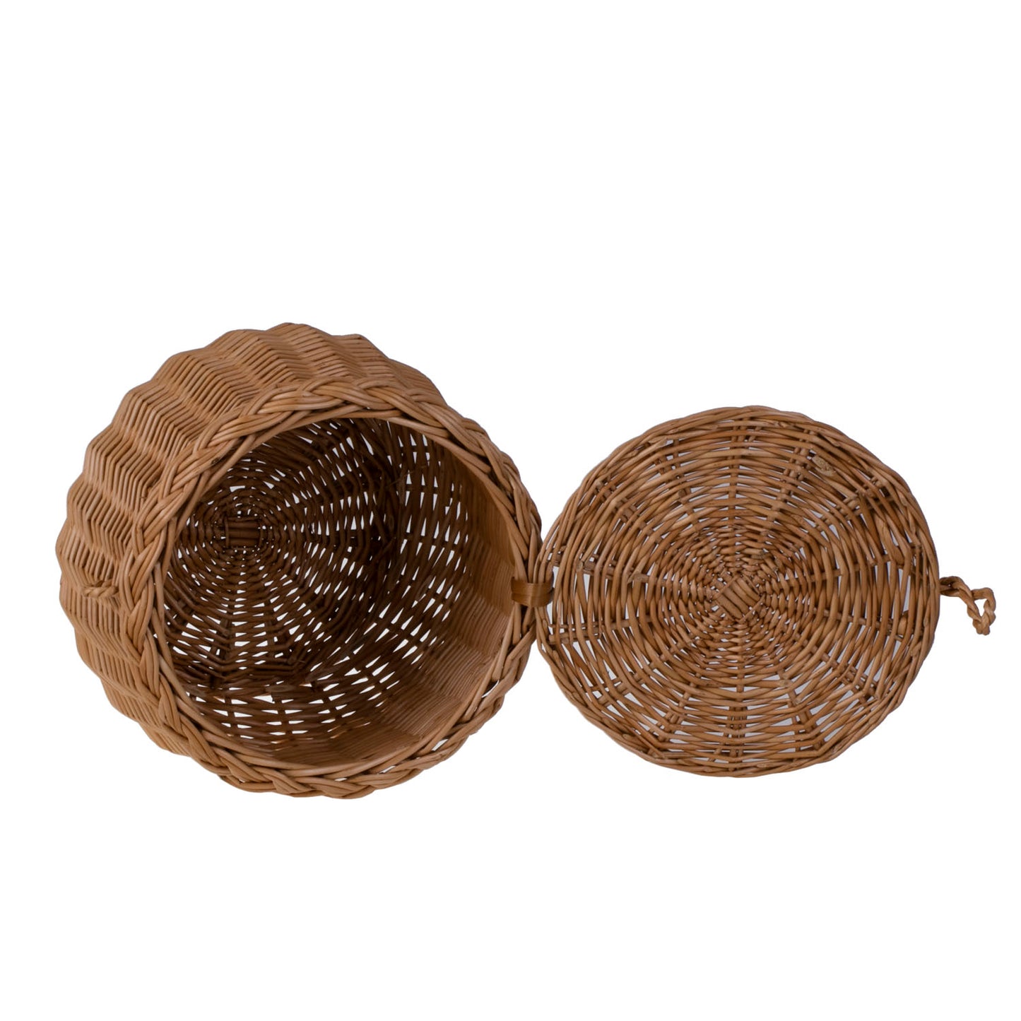 Zethina wiklinowy koszyczek z pokrywą i zamknięciem TheWickerStories