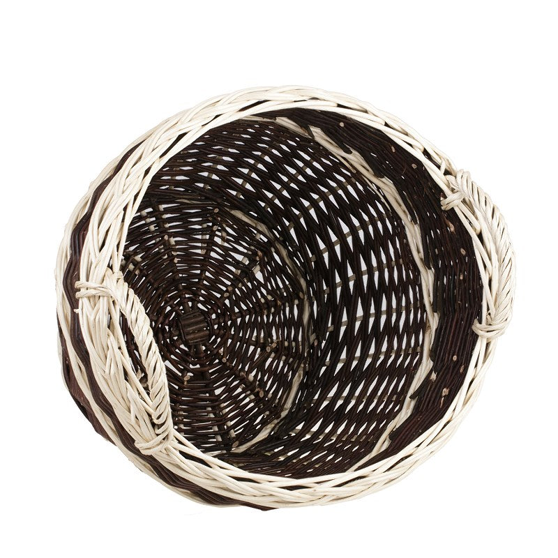 Viloria wiklinowy kosz do zbiorów na owoce i warzywa, z uchwytami TheWickerStories