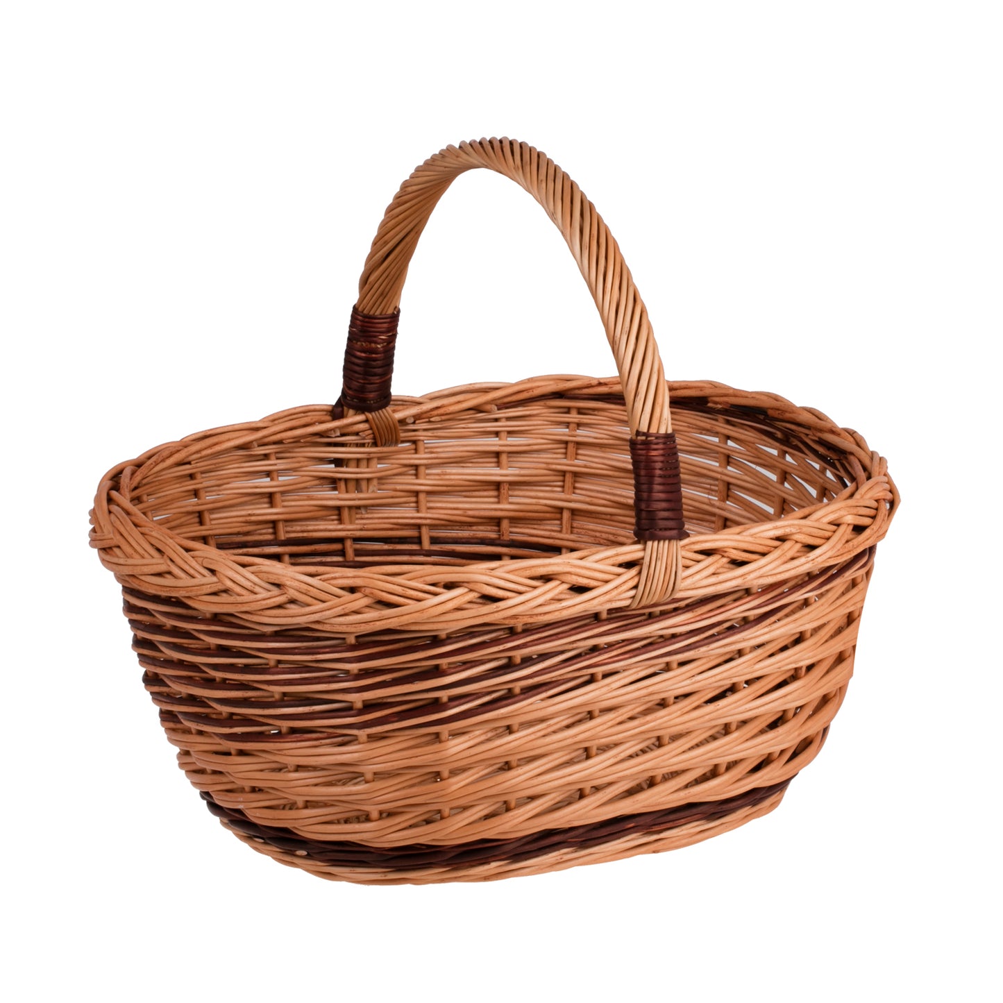 Wilma wiklinowy kosz na zakupy z rączką TheWickerStories