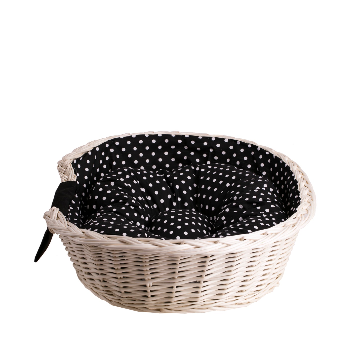 Esmira wiklinowy kosz dla psa i kota z poduszką, personalizowany TheWickerStories