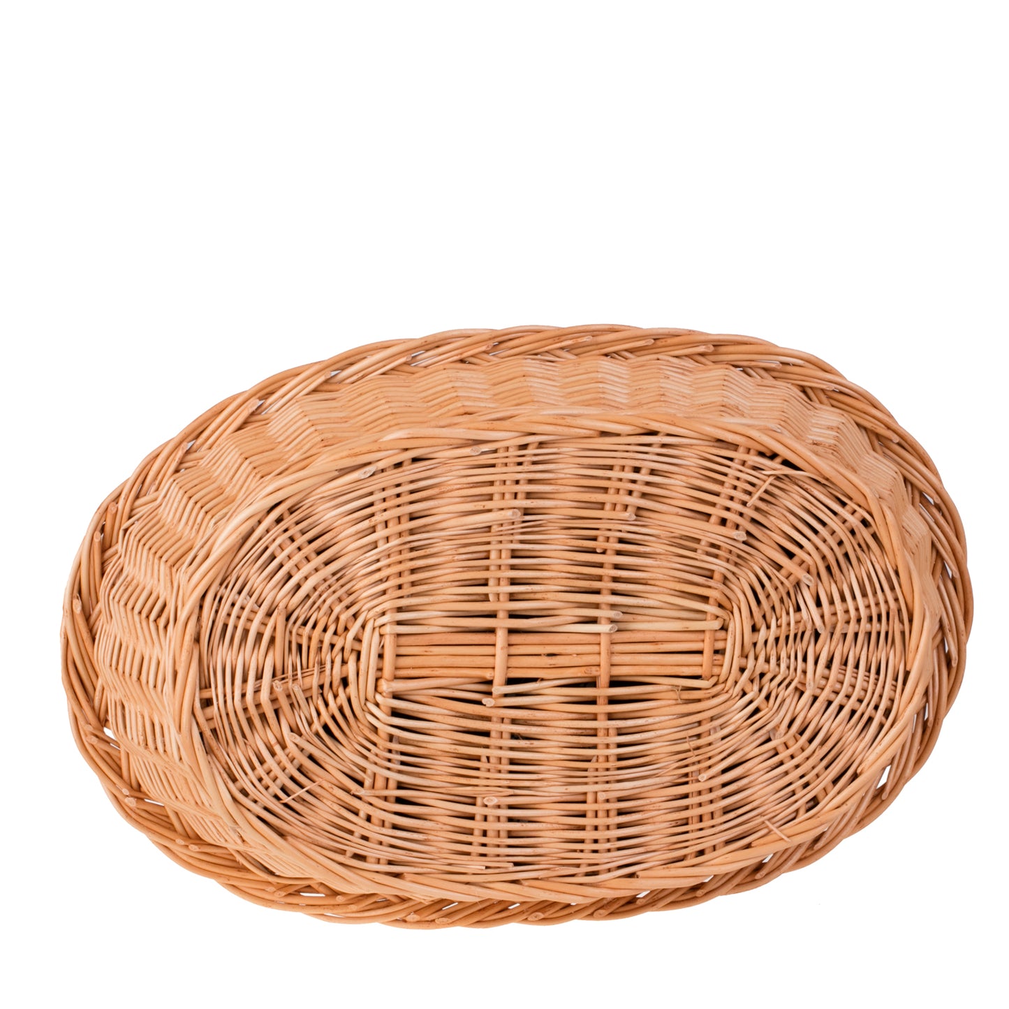 Enovia wiklinowy kosz dla psa i kota z czarną poduszką TheWickerStories