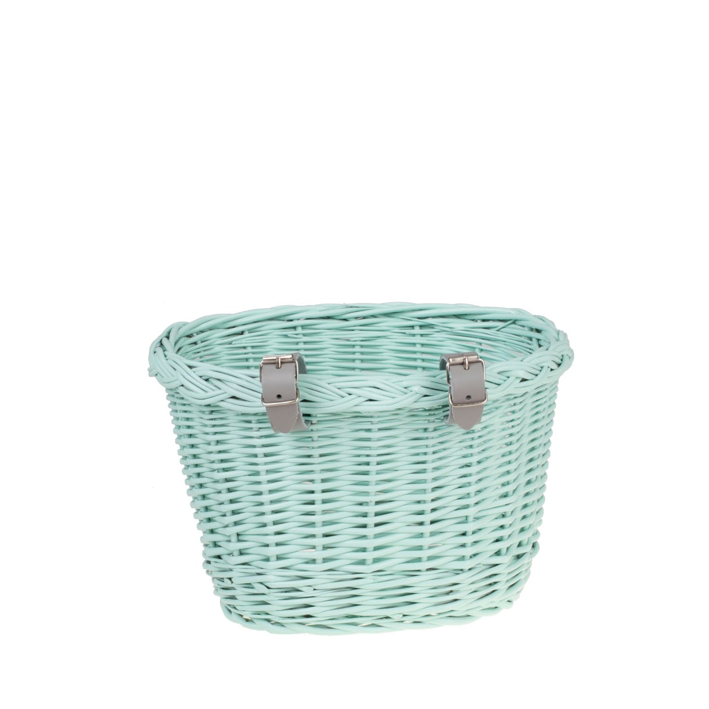 Paulus wiklinowy koszyczek rowerowy z paskami TheWickerStories