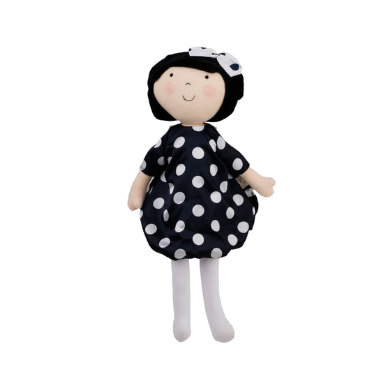 Fiora ręcznie robiona lalka z czarnym obszyciem TheWickerStories