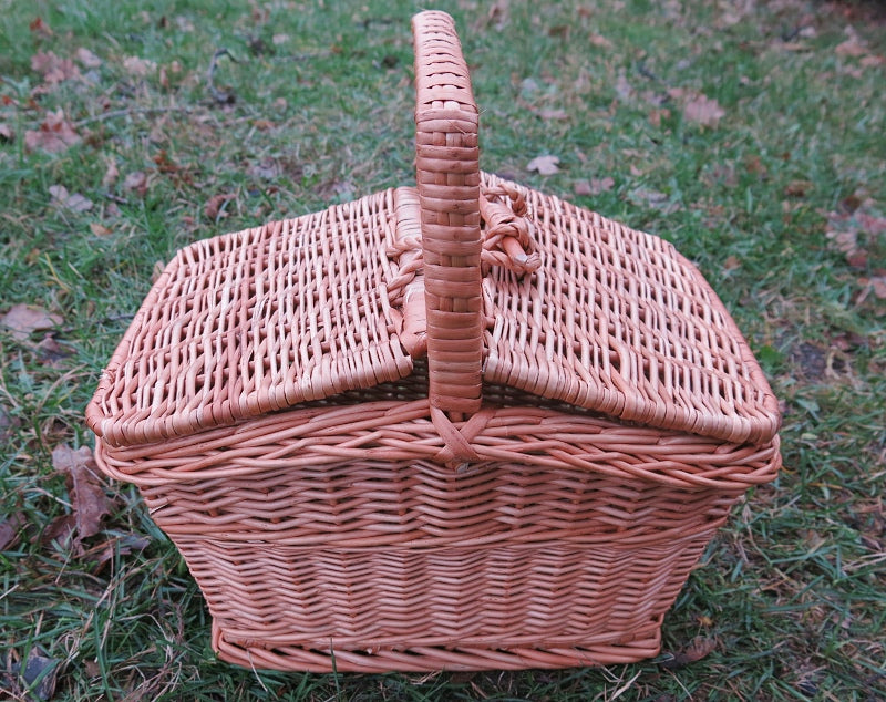 Kerria wiklinowy kosz piknikowy z pokrywą i rączką TheWickerStories