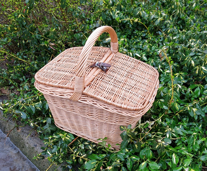Kerria wiklinowy kosz piknikowy z pokrywą i rączką TheWickerStories