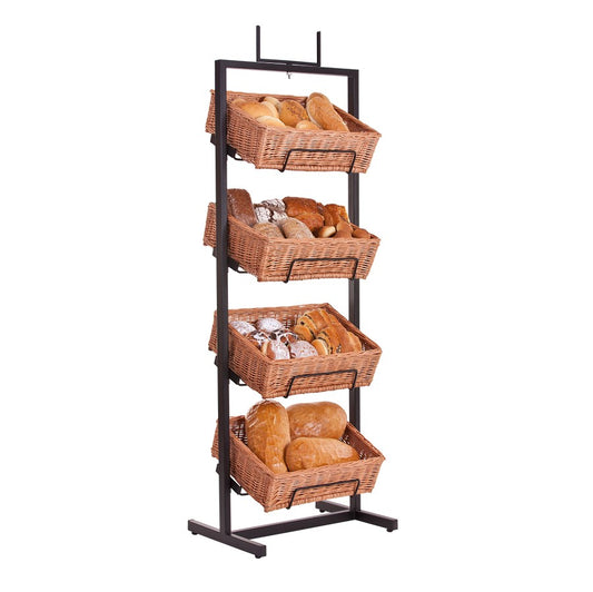 Kerodon stojak metalowy z 4 wiklinowymi koszykami TheWickerStories