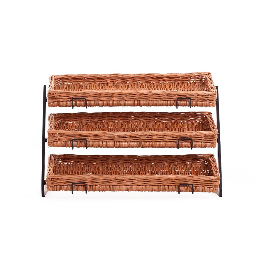 Kerodon stojak metalowy z 3 wiklinowymi koszykami TheWickerStories