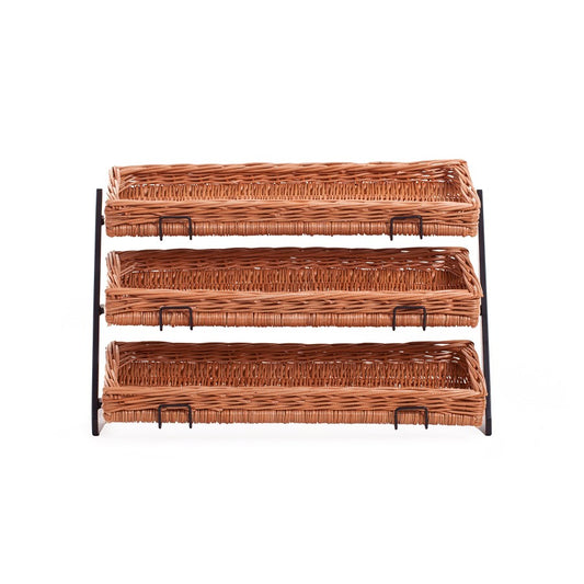 Kerodon stojak metalowy z 3 wiklinowymi koszykami TheWickerStories