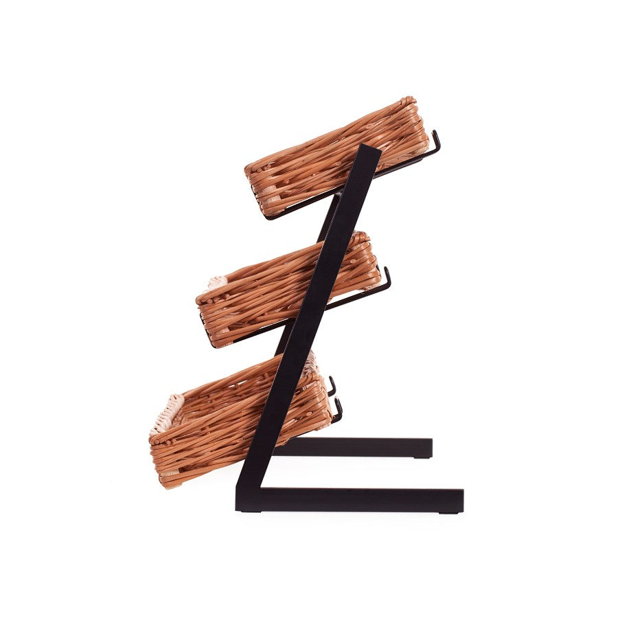 Kerodon stojak metalowy z 3 wiklinowymi koszykami TheWickerStories