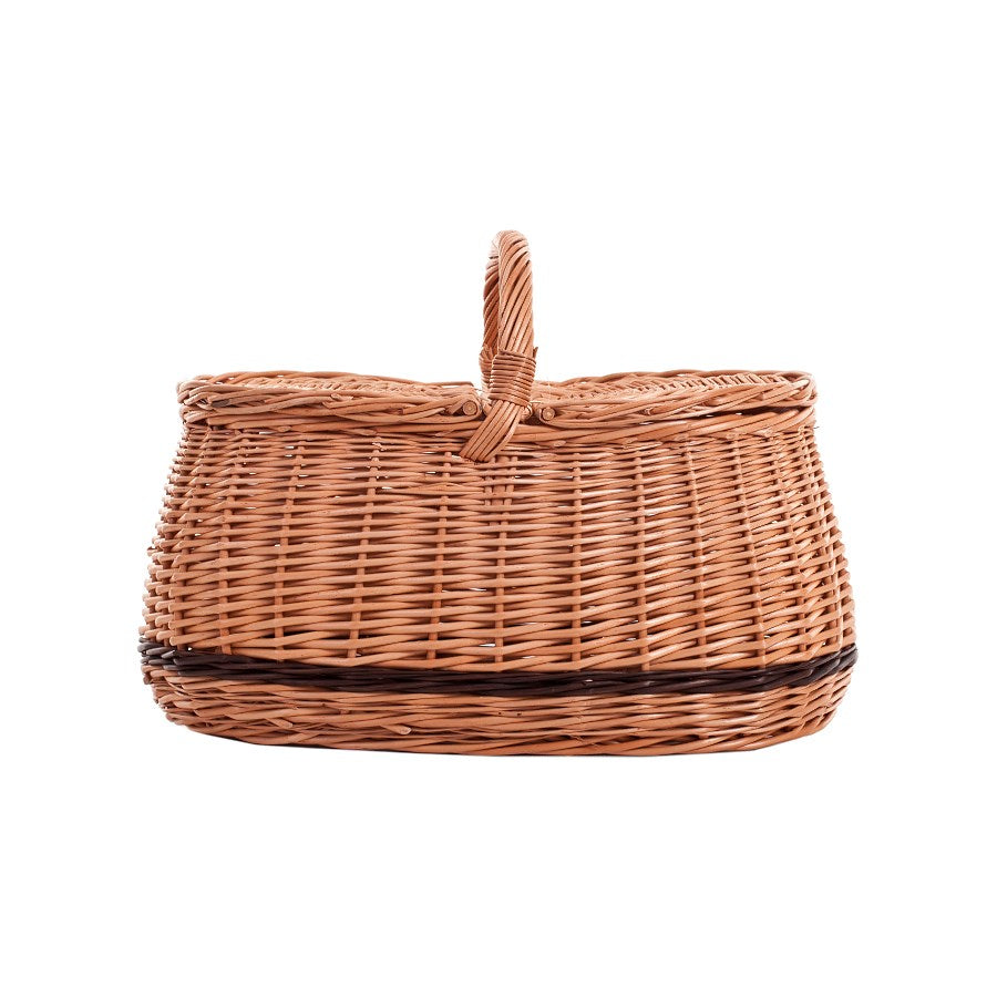 Kardia wiklinowy kosz piknikowy z pokrywą i rączką