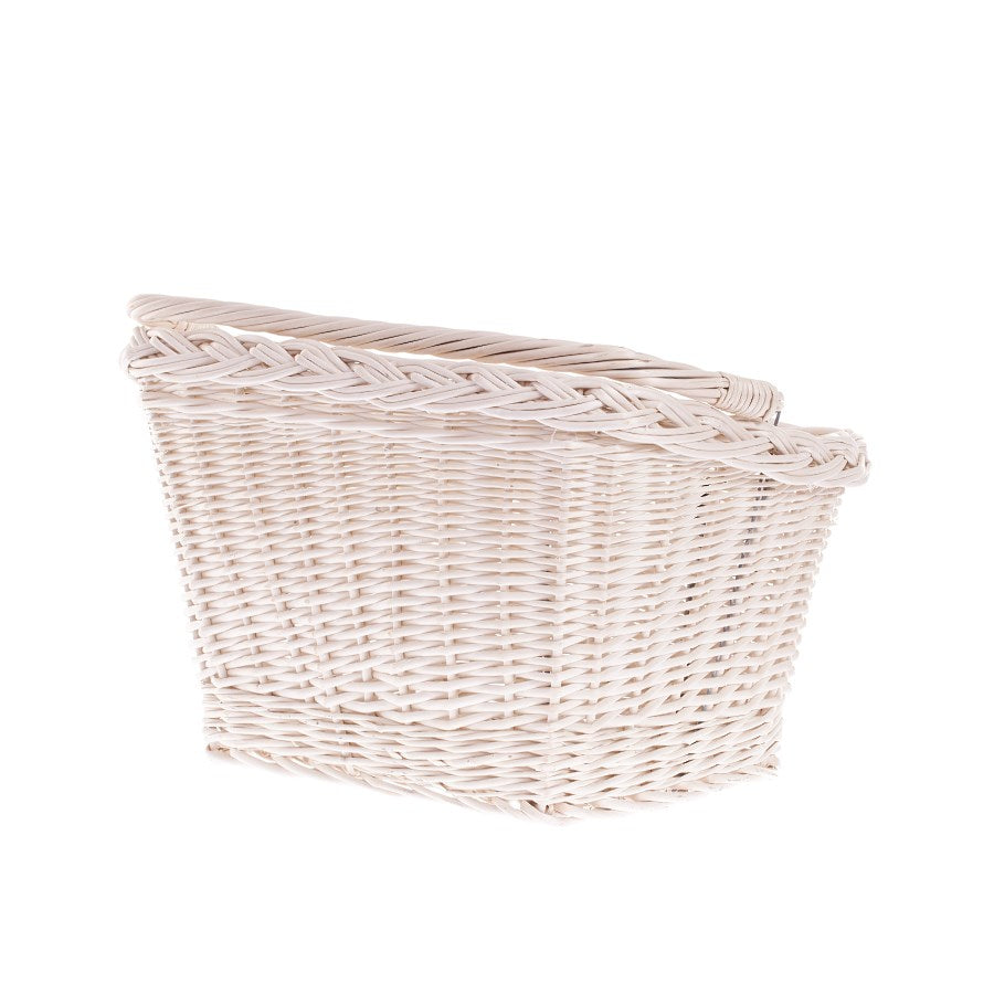 Marinus wiklinowy kosz na rower na kierownicę z rączką i hakami montażowymi TheWickerStories