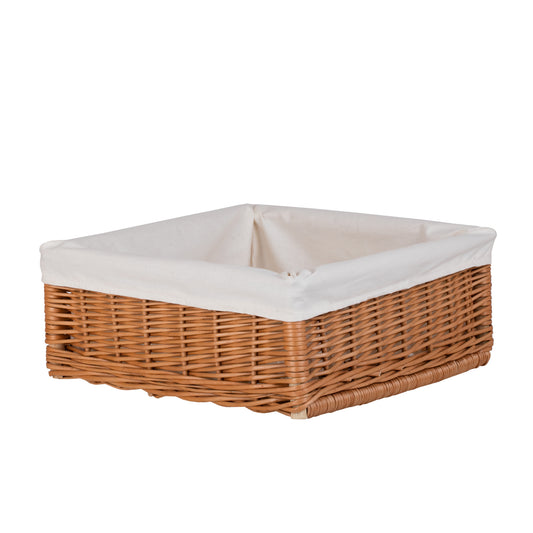 Jovalis wiklinowy kosz do przechowywania na pieczywo z kremowym obszyciem TheWickerStories