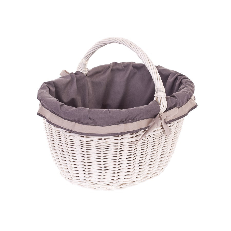 Walerissa kosz na zakupy z rączką wiklinową i szarym obszyciem TheWickerStories