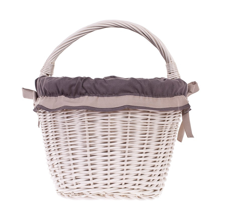 Walerissa kosz na zakupy z rączką wiklinową i szarym obszyciem TheWickerStories
