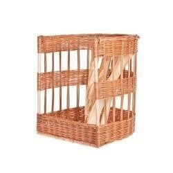 Wicker Semi-circular BAGUETTE BASKET decorative handmade 50x50 H13/60 cm
