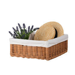 WICKER DISPLAY STORAGE BASKET decorative 40X30 H12 CM