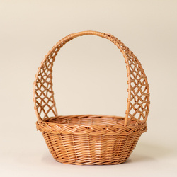 decor Geschenkkorb Osterkorb aus Weide Ø23 H 9/27 cm