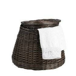 PUFA WICKEN TOYS BASKET donkerkleurige wasmand Ø30/40 H33 CM