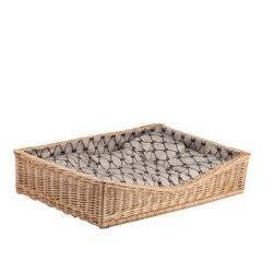 BONNIE RECHTHOEKIG LUXE RIETEN HONDENBED DIERENBANK 80X50 H10/19 CM