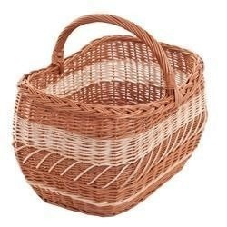 EINKAUFSKORB AUS WEIDE IN NATURFARBE HANDARBEIT 44X32 H25/36 CM