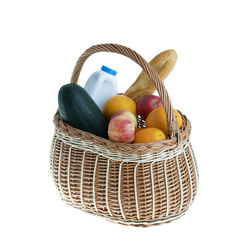 Einkaufskorb aus Weide 35x25 H22/36 cm