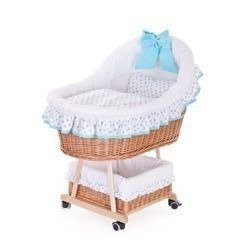 BABY ŁÓŻECZKO WIKLINOWE DLA NIEMOWLĄT 90X60 H32/60 CM