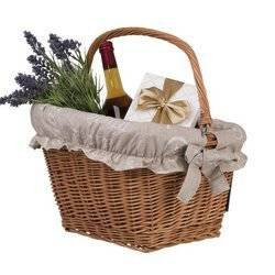 WICKER BIKE BASKET bike accessories handmade lined 46x34 H23/28 cm