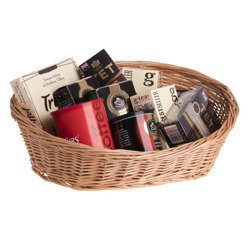 Ovale naturfarbige Weidenschüssel für Obst, Gemüse und Süßigkeiten 46x37 H11/16 cm