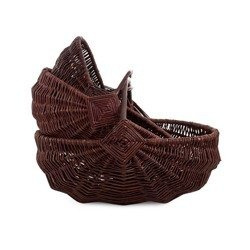 Grote rieten tuinboodschappenmand 46x31 H17/30 cm