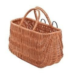 Wicker Bike Basket Shopping Bag handmade 43x21 H27/35 cm