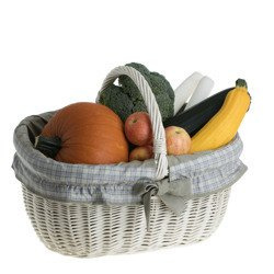 Einkaufskorb mit dem Besatz 42x34 H21/35 cm