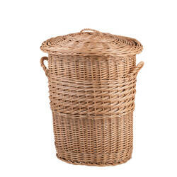 Panier à linge en osier coffre corbeille à linge 55x48  H65 cm