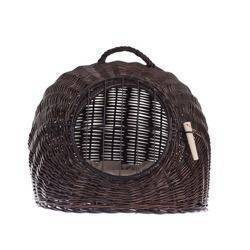 Efa WICKER BASKET PET CAGE pet house cat bed pet bed with cushion 55x45 H47 cm