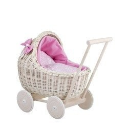 Lili Puppenwagen aus Weide in Beige 55X30 H45 cm