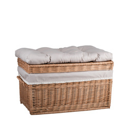 Wäscheschrank  Truhe für Wäsche in Naturfarbe 70x42 H47 cm