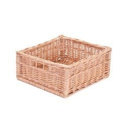 Wicker Storage Display Basket decorative handmade 30x30 H15 cm