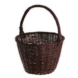 Rieten ronde mand voor tuin en volkstuin terras Ø37 H28/46 cm