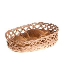 Wicker kitchen storage basket decorative 38x29 H11 cm