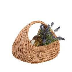 PANIER, GONDOLE, SAC EN OSIER NATUREL 30X18 H28 CM