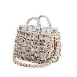 SAC À MAIN DE OSIER 30X16 H20/29 CM