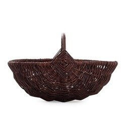 Grote rieten tuinboodschappenmand 46x31 H17/30 cm