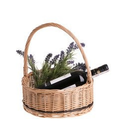 round wicker basket gift basket with handle decorative handmade in 4 sizes