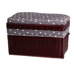 Wäscheschrank Truhe für Wäsche in Rot 70x43 H44