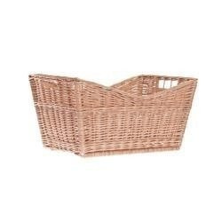 Wicker Rectangular Storage Basket with Plywood Bottom 65x43 H25/33