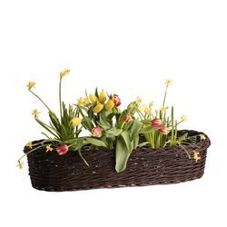 BALCONY BASKET OF UNPEELED WICKER decorative 100x28 H18 cm