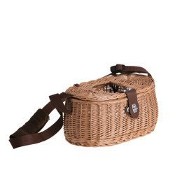 Fishing wicker basket for fish or fishing accesories handmade 34x19 H16 cm